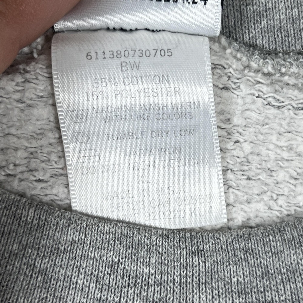 Vintage Nike Sweatshirt Mens XL Gray Team Nike Logo‎ Crewneck 90s Made USA - Picture 4 of 9